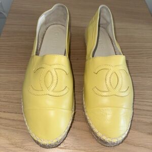 Chanel Yellow Espadrille